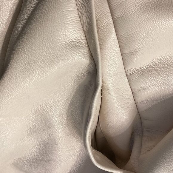 Jonathan Simkai Tay Vegan Leather Cropped Jogger In Ecru - Picture 14 of 16